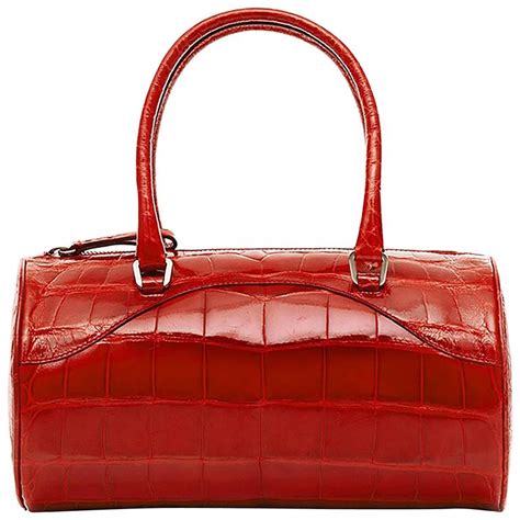 red prada ring bag|vintage red Prada handbag.